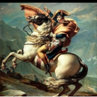 Napoleon při přechodu Alp Velkým sv. Bernardem (1801)