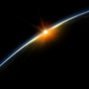 Východ slunce z vesmíru