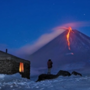 Soptící vulkán, Kamčatka