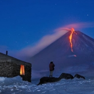 Soptící vulkán, Kamčatka
