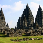 Chrámový komplex Prambanam, Jáva, Indonésie