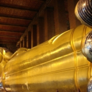 Ležící Buddha v chrámu Wat Pho, Thajsko