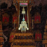 Interiér chrámu Wat Phra Keo, Thajsko