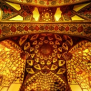 Isfahán, Írán, dekorace interiéru mešity