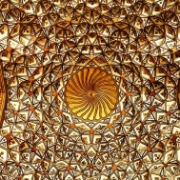 Isfahán, Írán, dekorace interiéru mešity 8