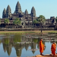 Angkor Vat v Kambodži