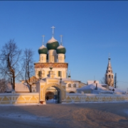 Chrámy ruského města Tutajev - zimní pohledy