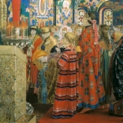 Ruské ženy 17. století v chrámu