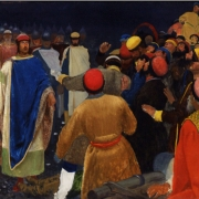 Kníže Gleb zabíjí pohanského kněze