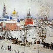 Trojicko-sergijevská lávra v zimě, K. F. Juon, 1910