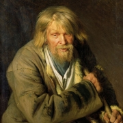 Starý muž s hůlkou, 1872