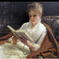 Dívka s knihou, 1881