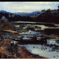 Krajina s loďkou (1875)