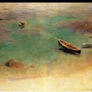 Loďka na vodě, Capri (1878)