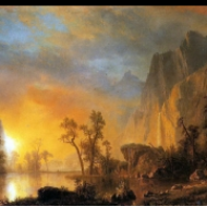 Západ slunce ve Skalistých horách