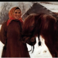 Venkovanka s koněm (1898)