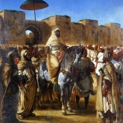 Marocký sultán s průvodem