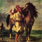 Maročan sedlající koně