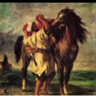 Maročan sedlající koně
