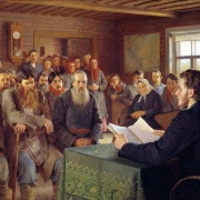 Nedělní čtení ve venkovské škole (1895)