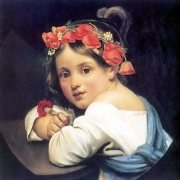 Holčička s makovým věncem (1819)