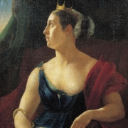 Portrét J. S. Semjonovové v roli Kleopatry