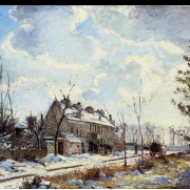 Cesta do Louveciennes, sníh (1872)
