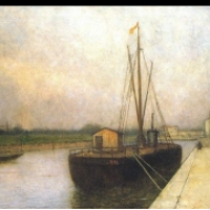 Průplav s lodí (1918)