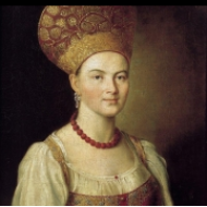 Portrét neznámé selky v ruském kroji (1784)