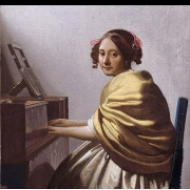 Mladá žena u spinetu