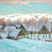 Zimní slunko zapadá