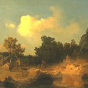 Krajina s hradní zříceninou