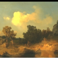 Krajina s hradní zříceninou