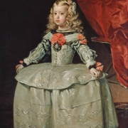Infantka Margarita, v bílé (1656)