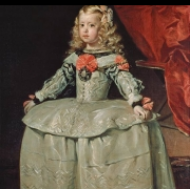 Infantka Margarita, v bílé (1656)