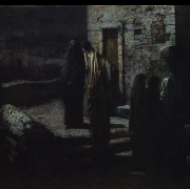 Kristus a jeho učedníci vycházejí po poslední večeři v Getsemanské zahradě (1889)