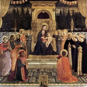 Madona s dítětem a světci, oltář ze San Marco, Florencie
