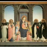 Madona s dítětem, anděly a světci, oltář San Domenico, Fiesole
