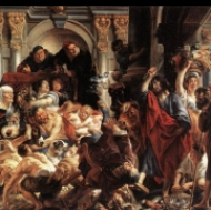 Kristus vyhání obchodníky z chrámu (1650)