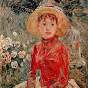 Mladá žena v červeném
