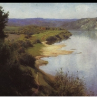 Pohled na Oku z východního břehu