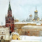 Pohled na Kreml v zimě