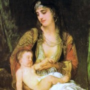 Černohorka s dítětem