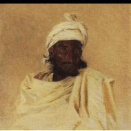Portrét příslušníka skupiny Bhílů, Indie