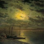 Měsíční noc nad řekou