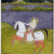 Maharádža Sardar Singh na koni