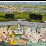 Mudrc Sukadéva učí krále Parikšíta