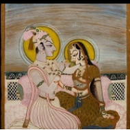 Savant Singh a Baní Thaní jako Krišna a Rádha