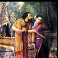 Ardžuna a Subádra, z ilustrací k eposu Mahabhárata