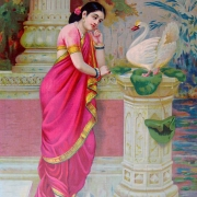 Hansa Damajanthí, z ilustrací k eposu Mahabhárata